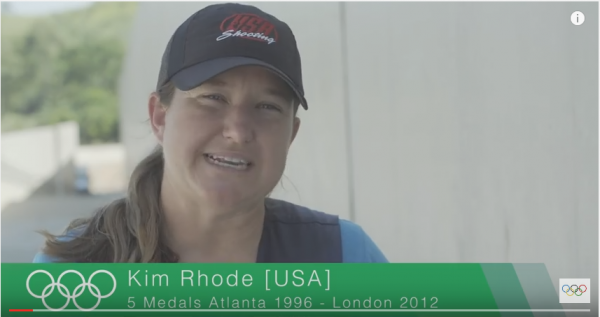 Kim Rhode (Screen snip, YouTube, Olympic Channel) 