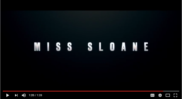 Miss Sloane trailer. YouTube capture