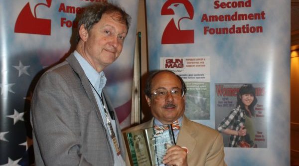 John Lott, with Alan Gottlieb, at the Gun Rights Policy Conference. [Dave Workman]