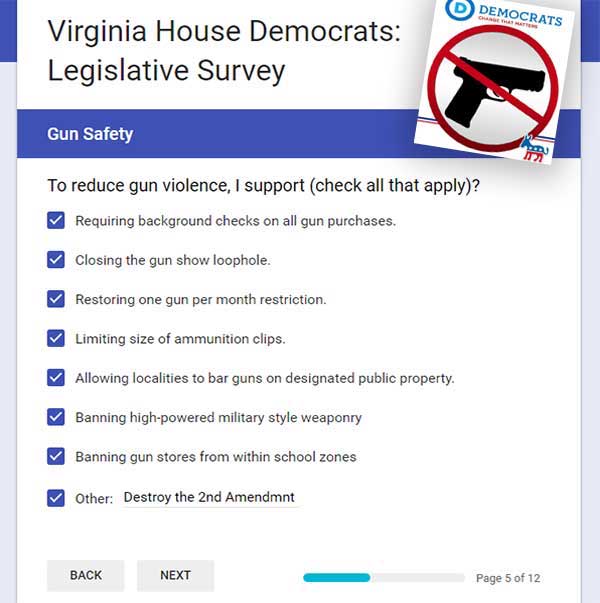 Virginias-Democrats-Anti-Gun-Legislative-Survey